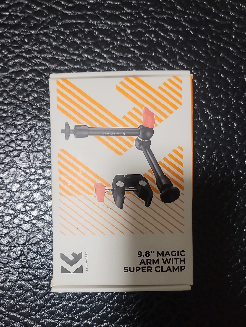 K&F Concept 9.8" Black with Orange Magic Arm with  Super Clam for Camera